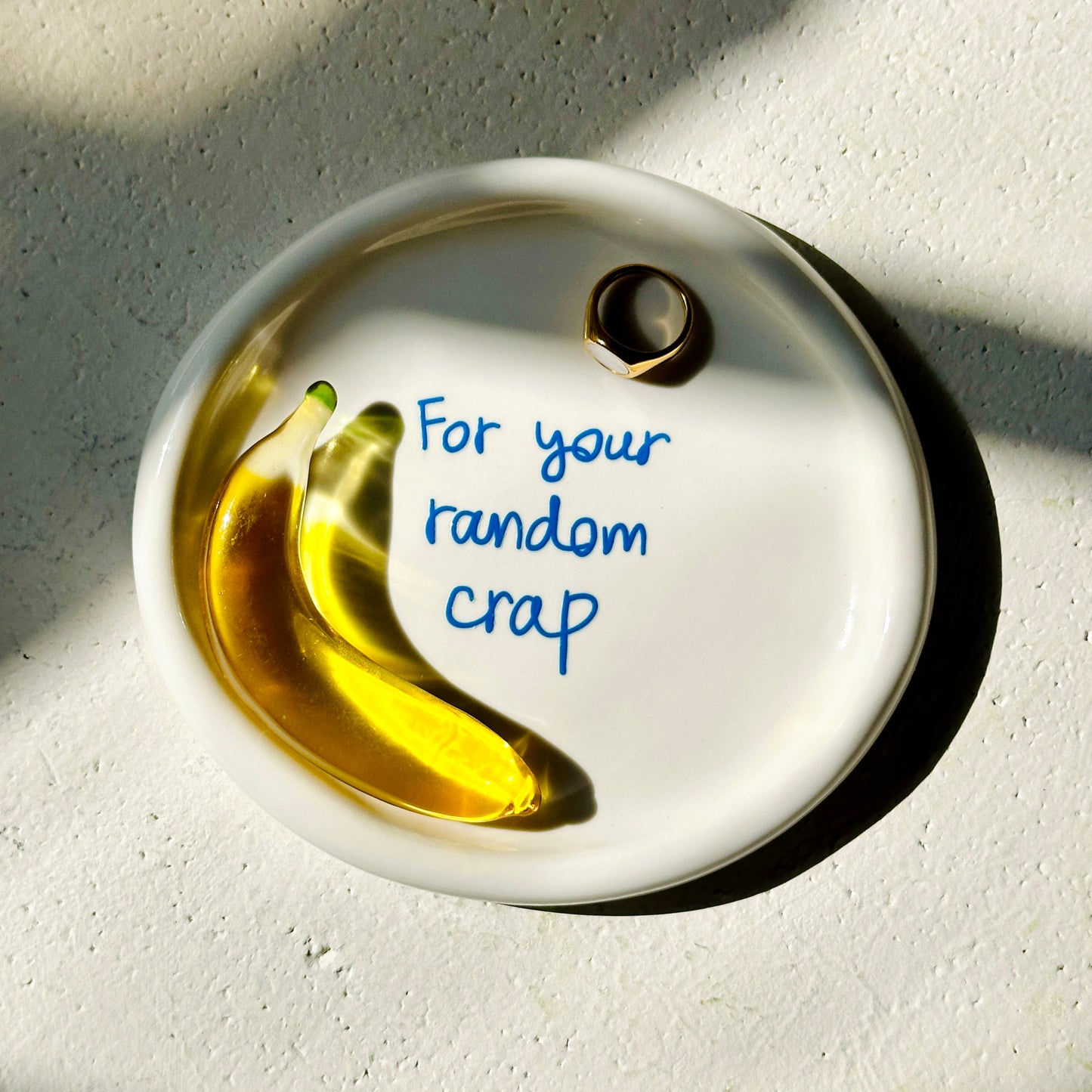 "For Your Random Crap" ceramic tray